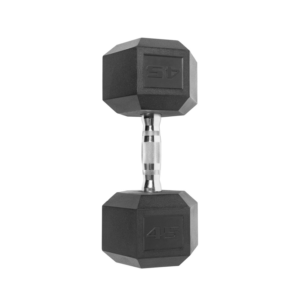 IRON HEXAGON DUMBELLS Protective Coating Single 3-120 Lbs