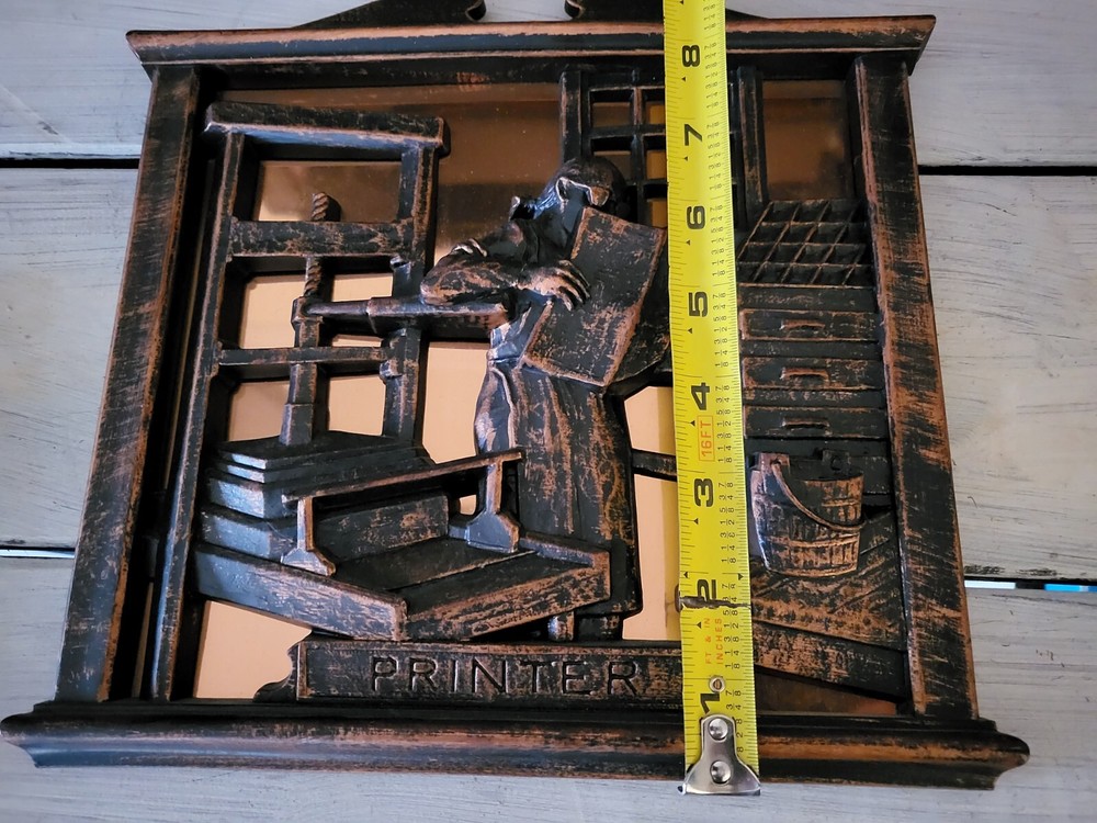 VINTAGE COPPERCRAFT GUILD WALL HANGING PRINTER COPPER HOME DECOR ART