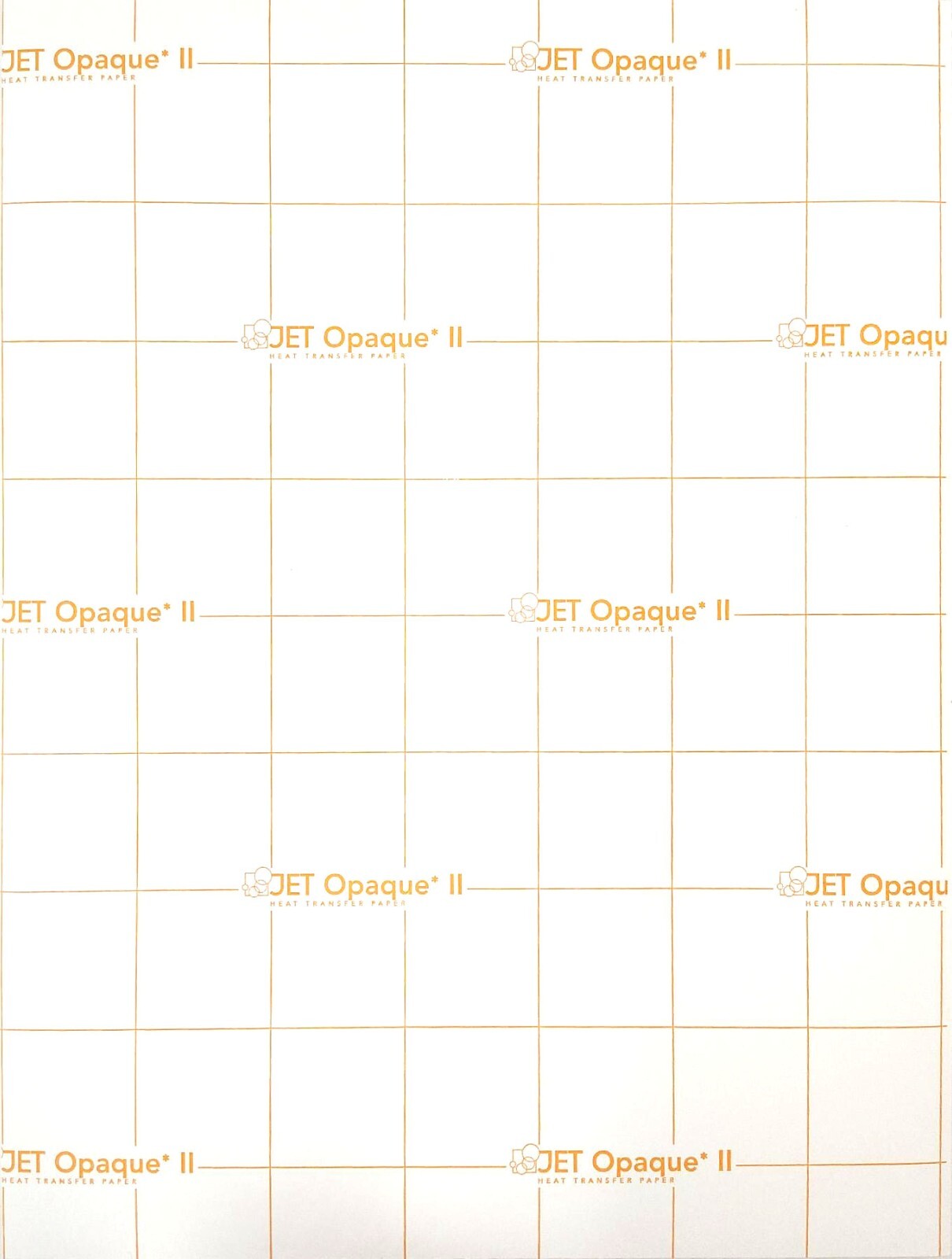 Jet Opaque II Heat Transfer Paper for Dark Fabrics 8.5x11 -100 Sheets INKJET