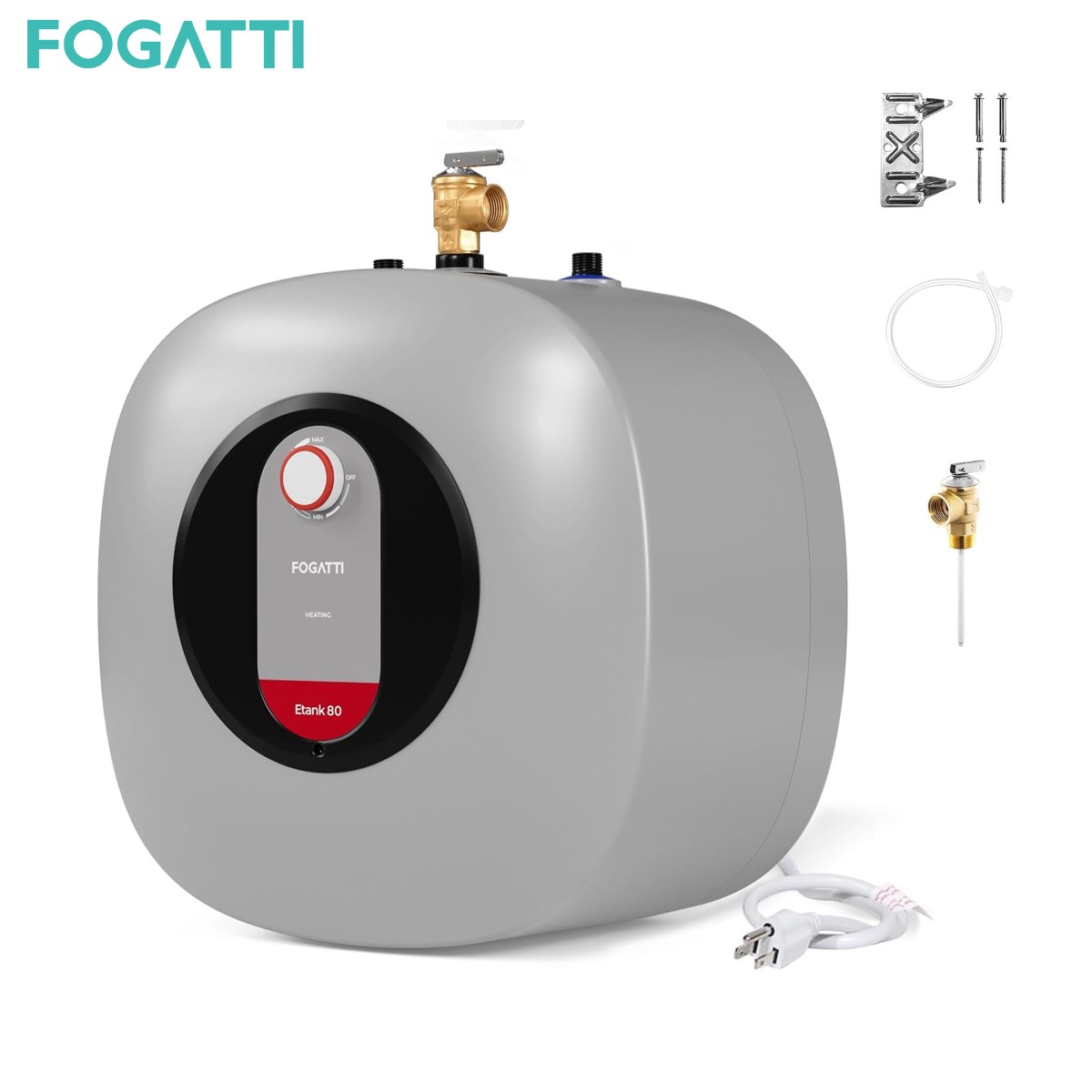 FOGATTI 8 Gal Electric Mini Tank Water Heater Instant Hot Boiler Compact 1440W