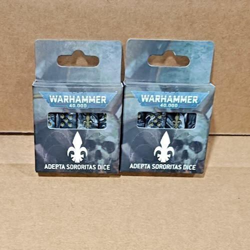 ⚔️WARHAMMER 40K - 2X ADEPTA SORORITAS - D6 DICE - NIB - OOP ⚔️
