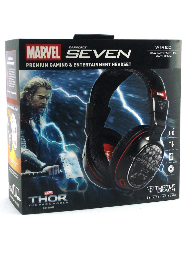 Marvel Ear Force Seven Thor Gaming Headset xBox 360 PS3 PC Mac Turtle Beach New