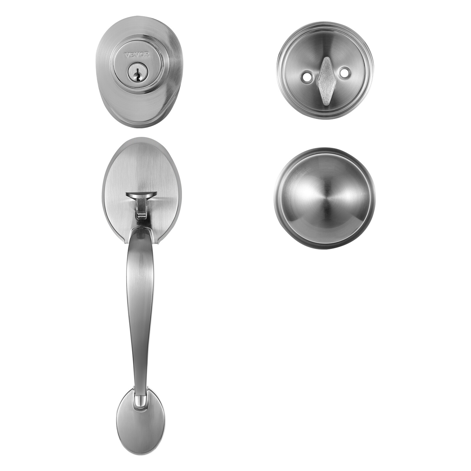 VEVOR Front Door Handle and Deadbolt Set Satin Nickel Front Door Lock Set Knob