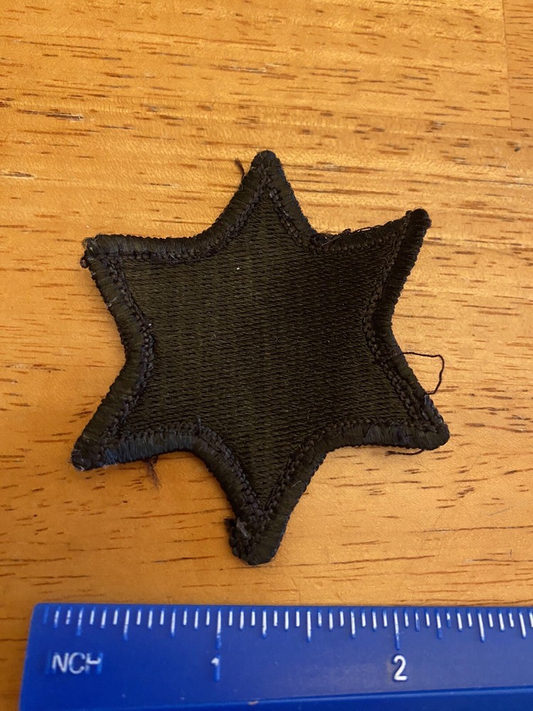 US Army 6th Infantry Division Red 6 Pointed Black Star Patch INV5221