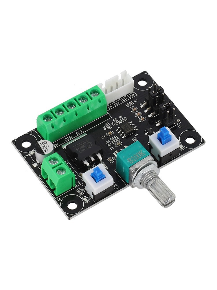 Stepper motor controller for speed control and pulse generation module