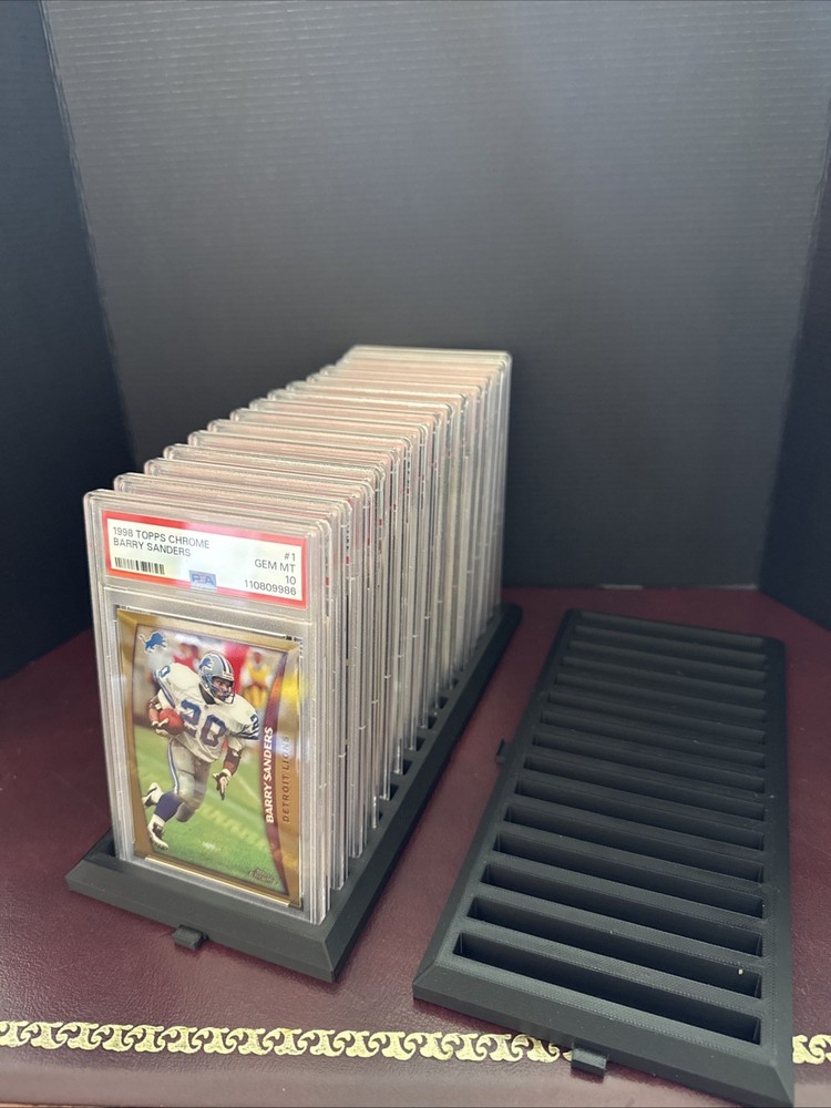 "PSA Graded Card Display" Fits 15 PSA Slabs, Interlocking Display Trays