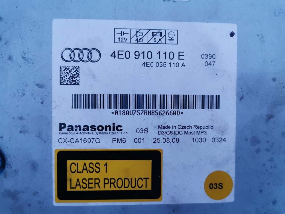 Audi A6 C6 2004-2008 CD Changer 4E0910110E Fits Audi A8 D3