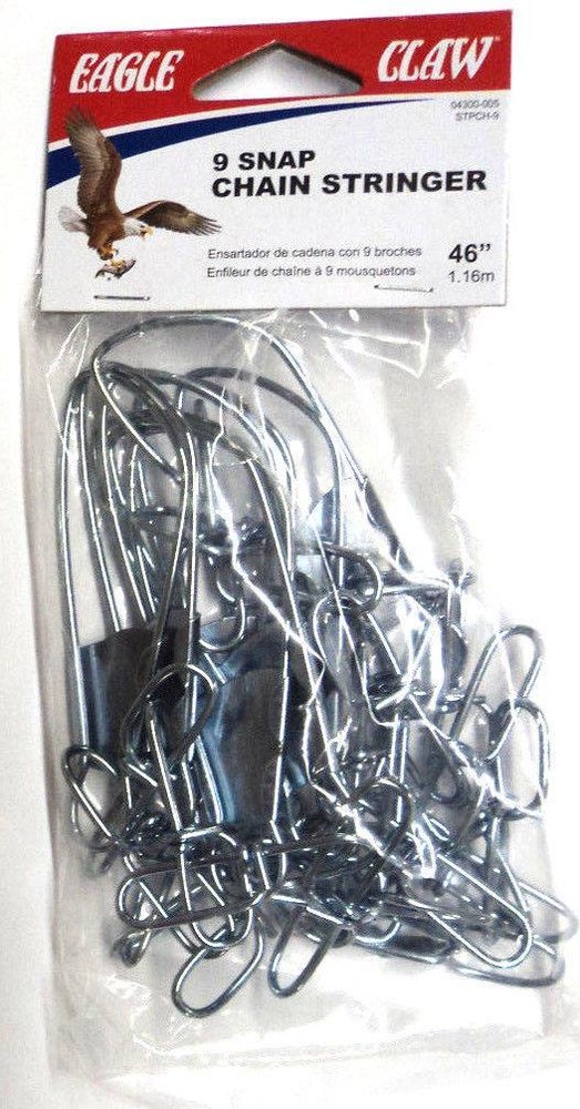 Eagle Claw 9 Snap 46" Chain Stringer Fishing Tackle