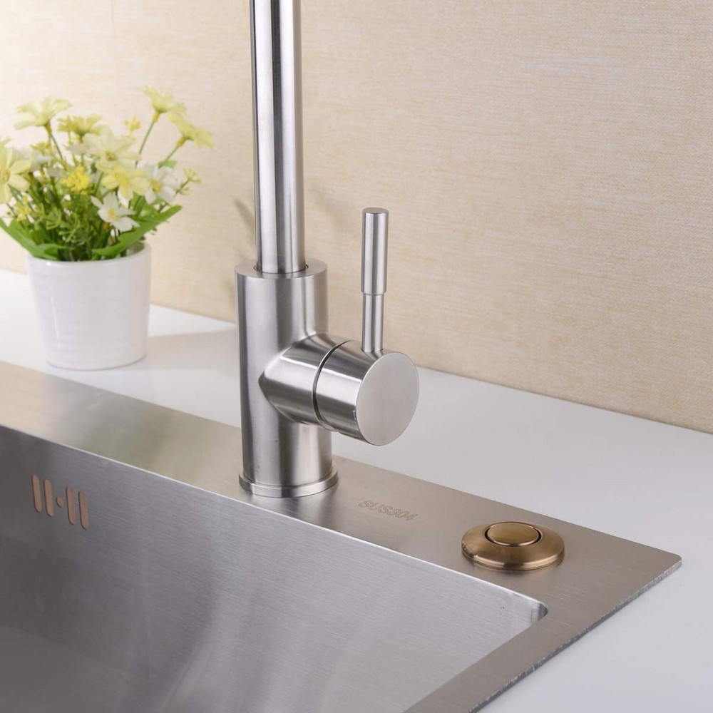 SINKINGDOM Garbage Disposal Air Switch Kit with with Long Button, Champagne B...