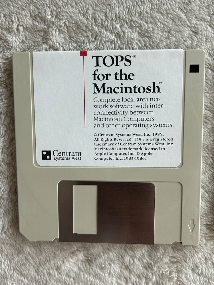 TOPS for the Macintosh. Apple software Complete Local Area Network