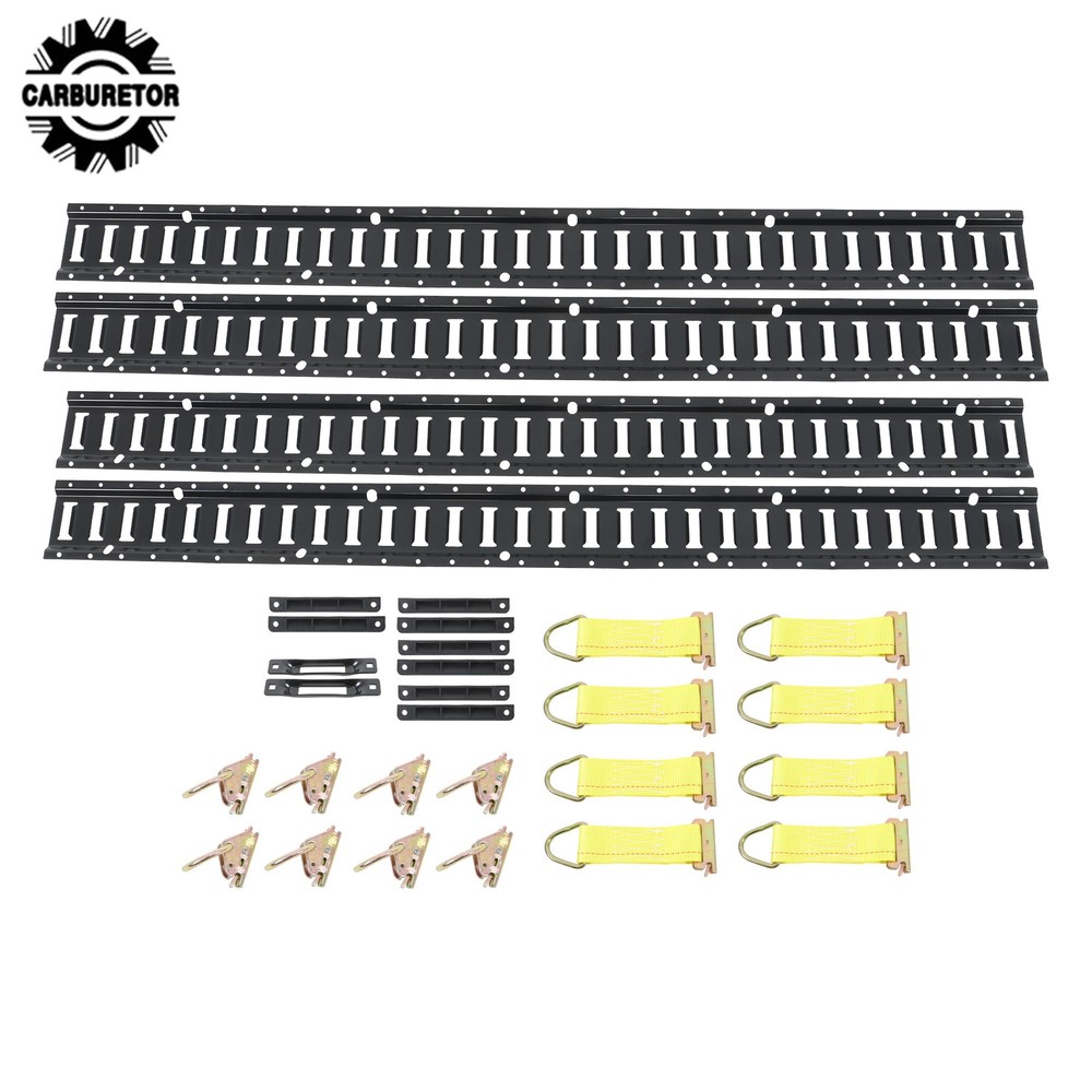 30 Pcs 5 Ft Black E Track Rails Complete Kit With Mounting Hardware For Cargo