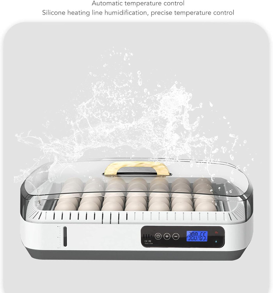 Egg Incubator Machine, Large Space Egg Incubator with Automatic Egg Turning and