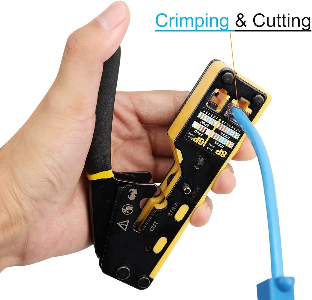 Efficient and Reliable RJ45 Crimp Tool Kit for Networking & Data Applications