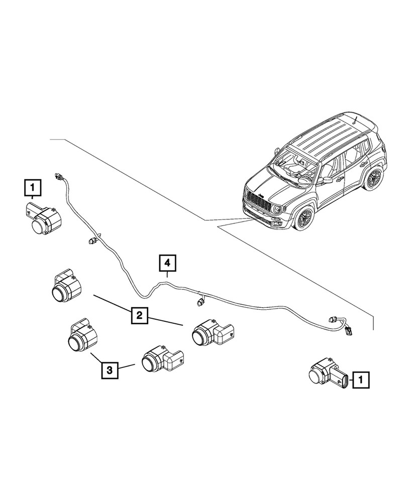 Genuine Mopar Park Assist Sensor 68337392AA