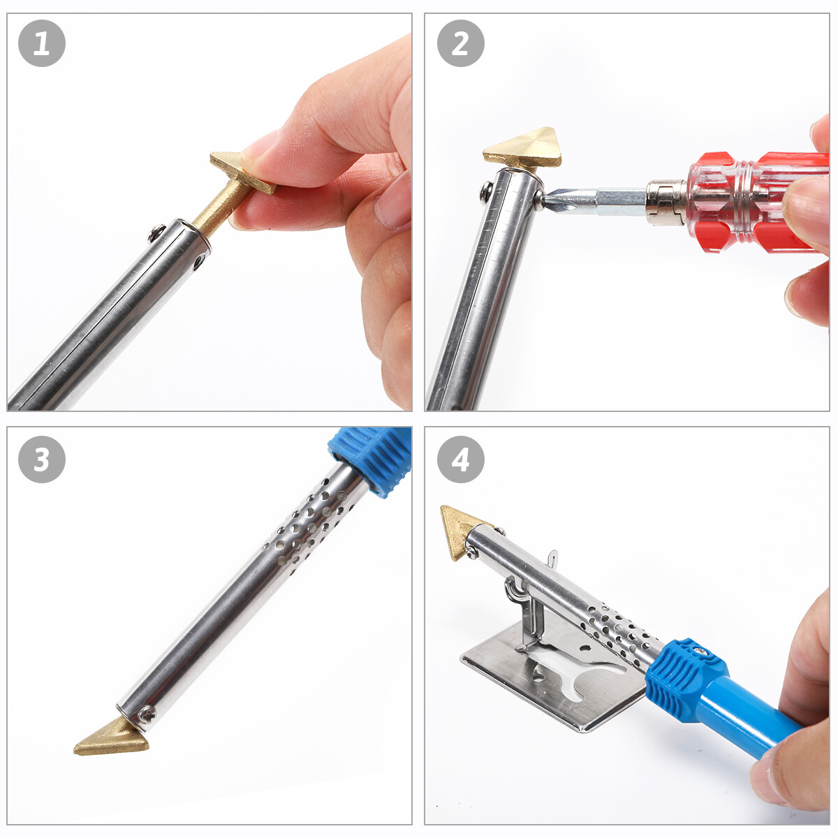 80W Plastic Welding Kit for Car Bumper Repair 110V Electric Soldering Iron NEW