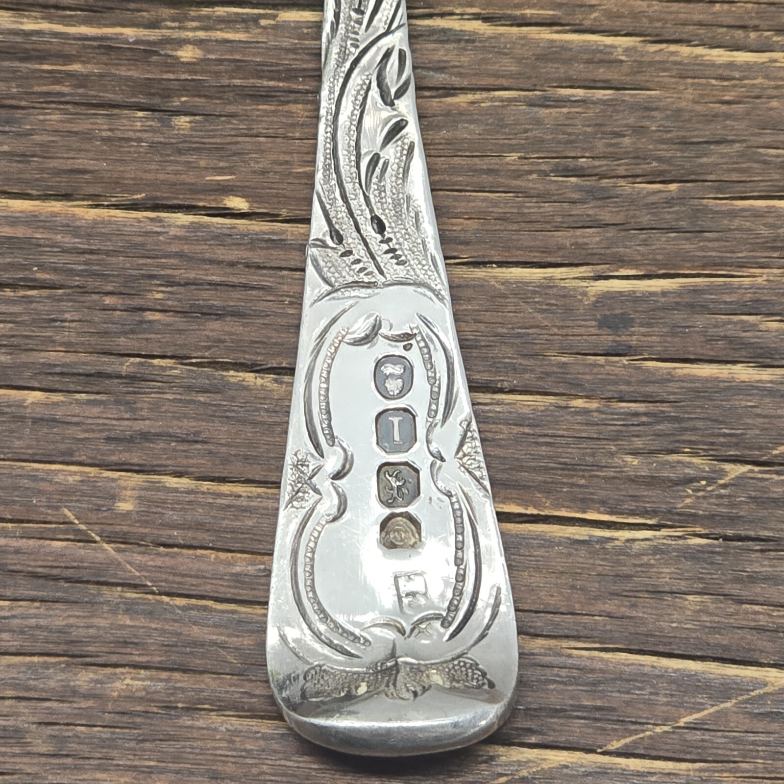 Charles Eley English sterling spoon 1800s bonbon fruit spoons With Lion Crest