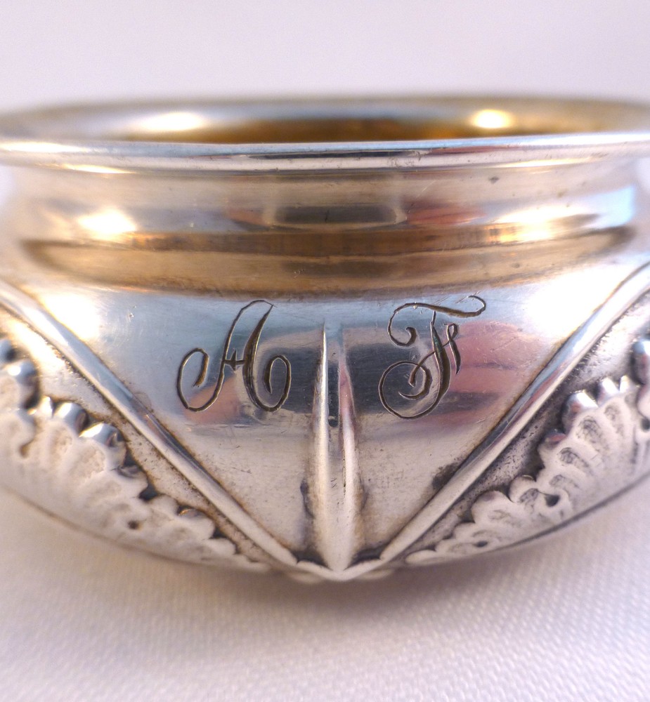 Gorham's Royal Pattern Silverplate Master Salt Cellar & Spoon Set(s)-Mono AF