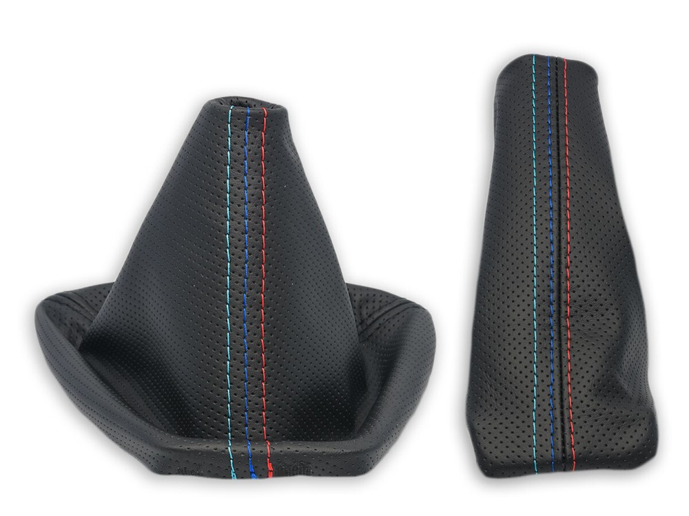 FOR BMW E90 E91 E92 E93 GEAR SHIFT + EBRAKE GAITER PERFORATED STITCHING MPOWER
