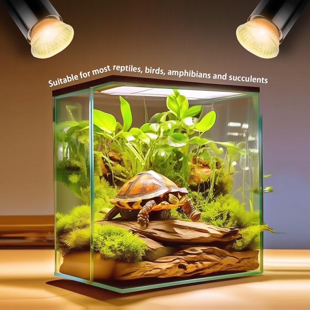 KOHEOPT 2-Pack 75W UVA Bulbs, Light Turtle Heat 75 Watts (2-Pack), Warm White