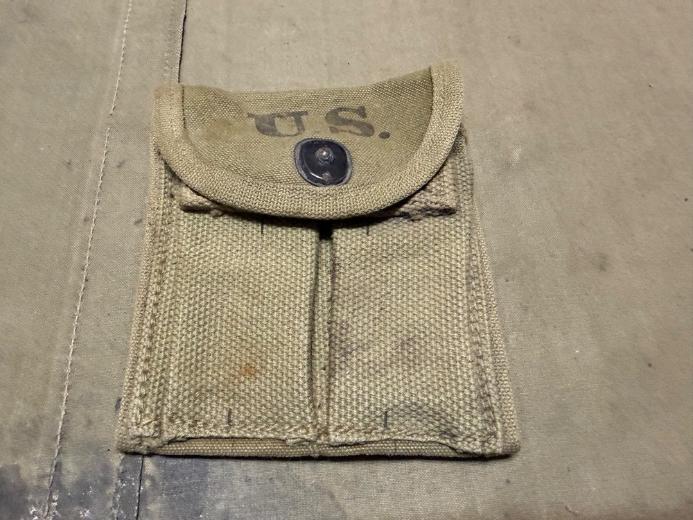 ORIGINAL WWII US ARMY M1 CARBINE RIFLE BELT AMMO POUCH-1943, UPDIKE AWNING CO.