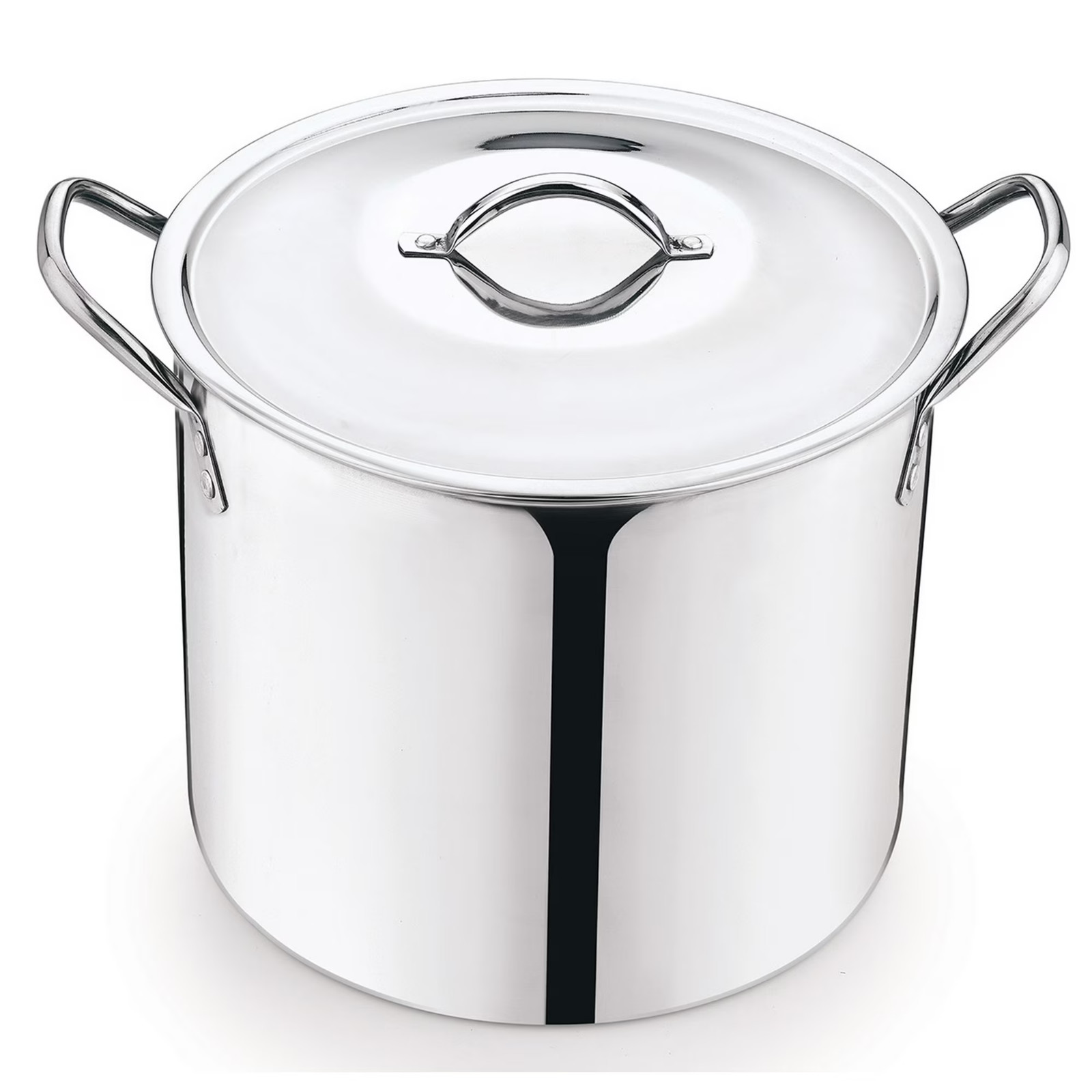 8-Qt Stainless Steel Stock Pot with Metal Lid, Ultra Durable, Stay-Cool Handles