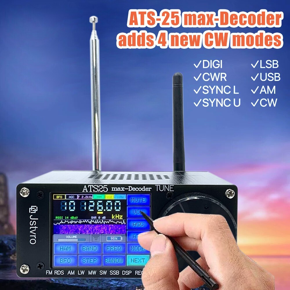 ATS25max-Decoder Si4732 Full Band Radio Rece-iver DSP SW w/ Activation Code ~