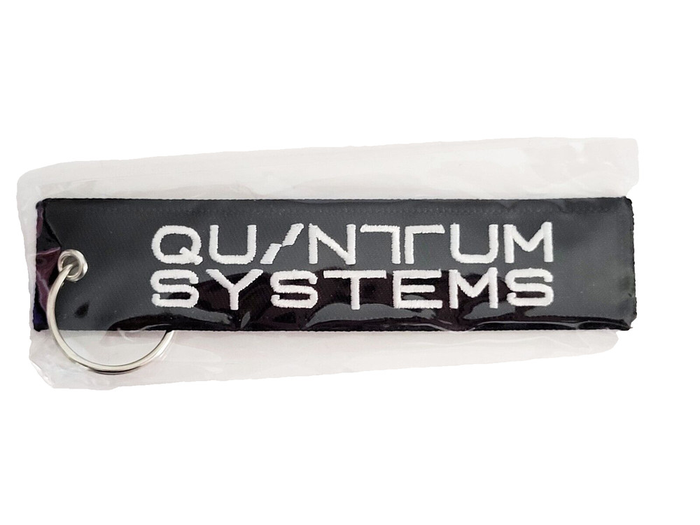 Quantum Systems Black Flight Tag Keychain Military