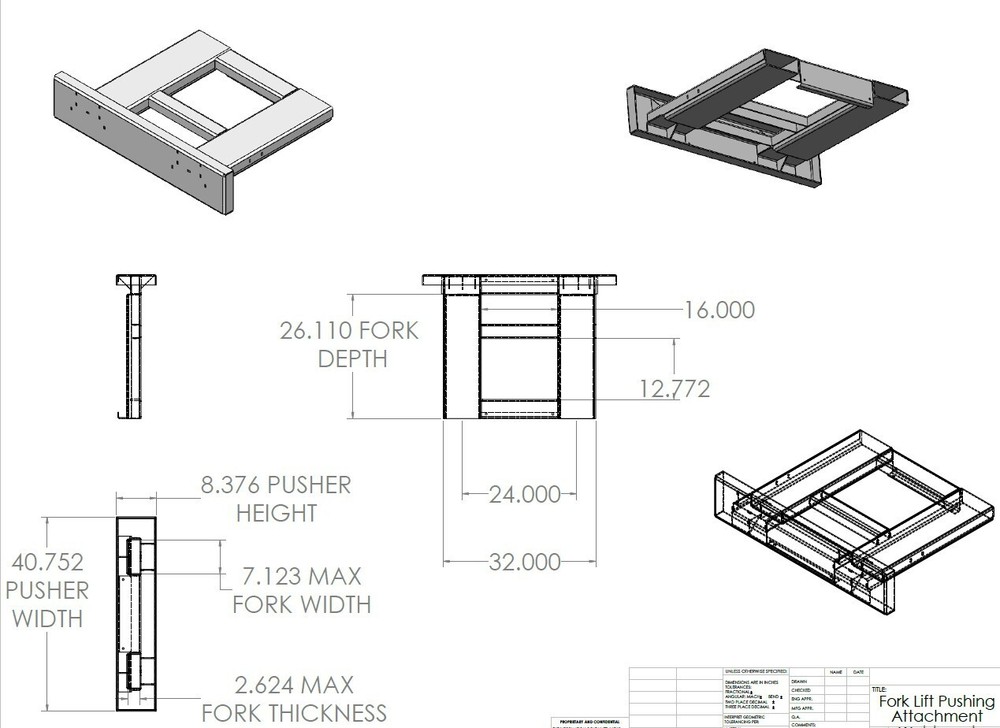 ForkLift Pushing Attachment - New Patented