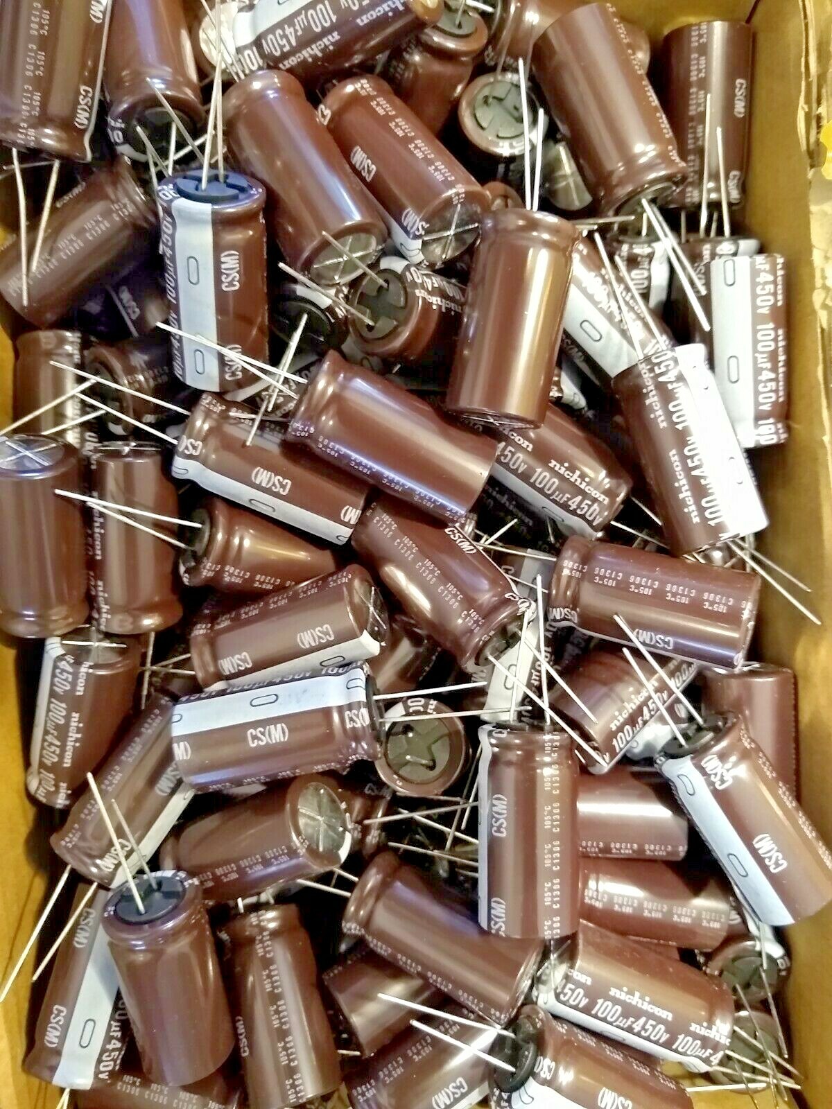 4X 100uF 450V NICHICON Electrolytic Capacitor 17mm X 35mm 105°C