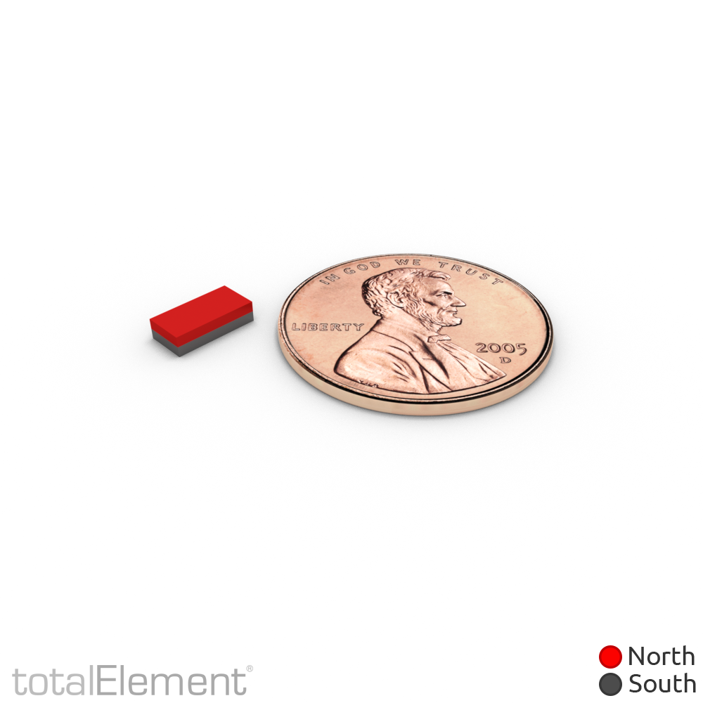 1/4 x 1/8 x 1/16 Inch Neodymium Rare Earth Block Magnets N48 (150 Pack)