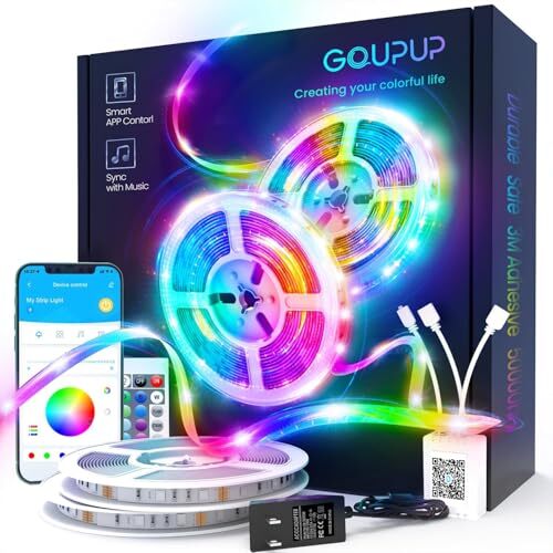LED Strip Lights,Rope Lights,Bluetooth APP Control,Color Changing Light 100 FT