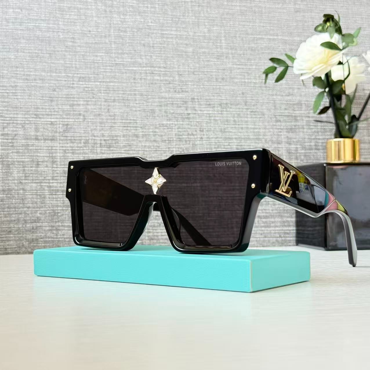 Louis Vuitton Z1578E “Cyclone” Black Sunglasses Adorned with Swarovski Crystals