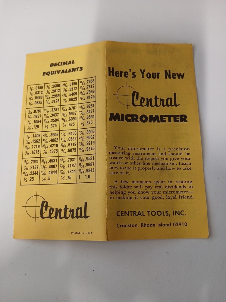 Micrometer Central Tools, Inc.