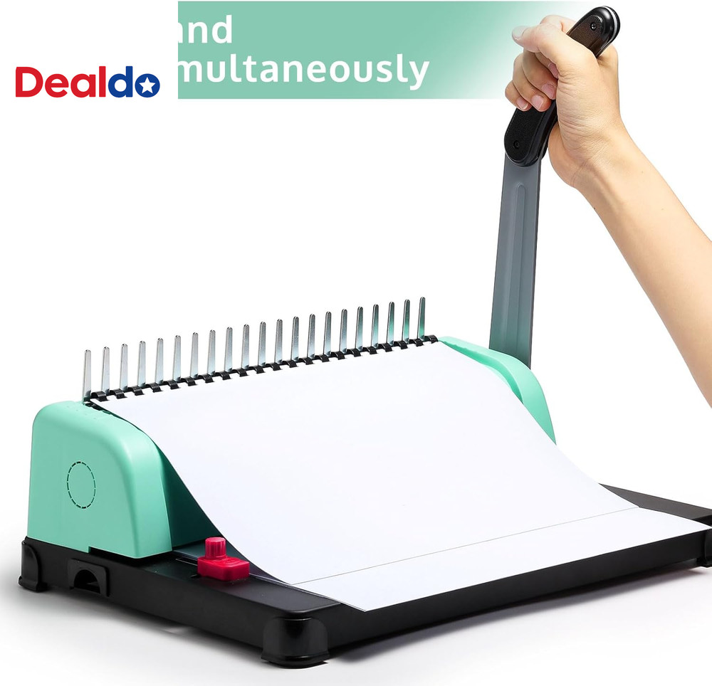 Binding Machine, 21-Hole 450 Sheets Paper Comb Punch Binder Machine for Letter S