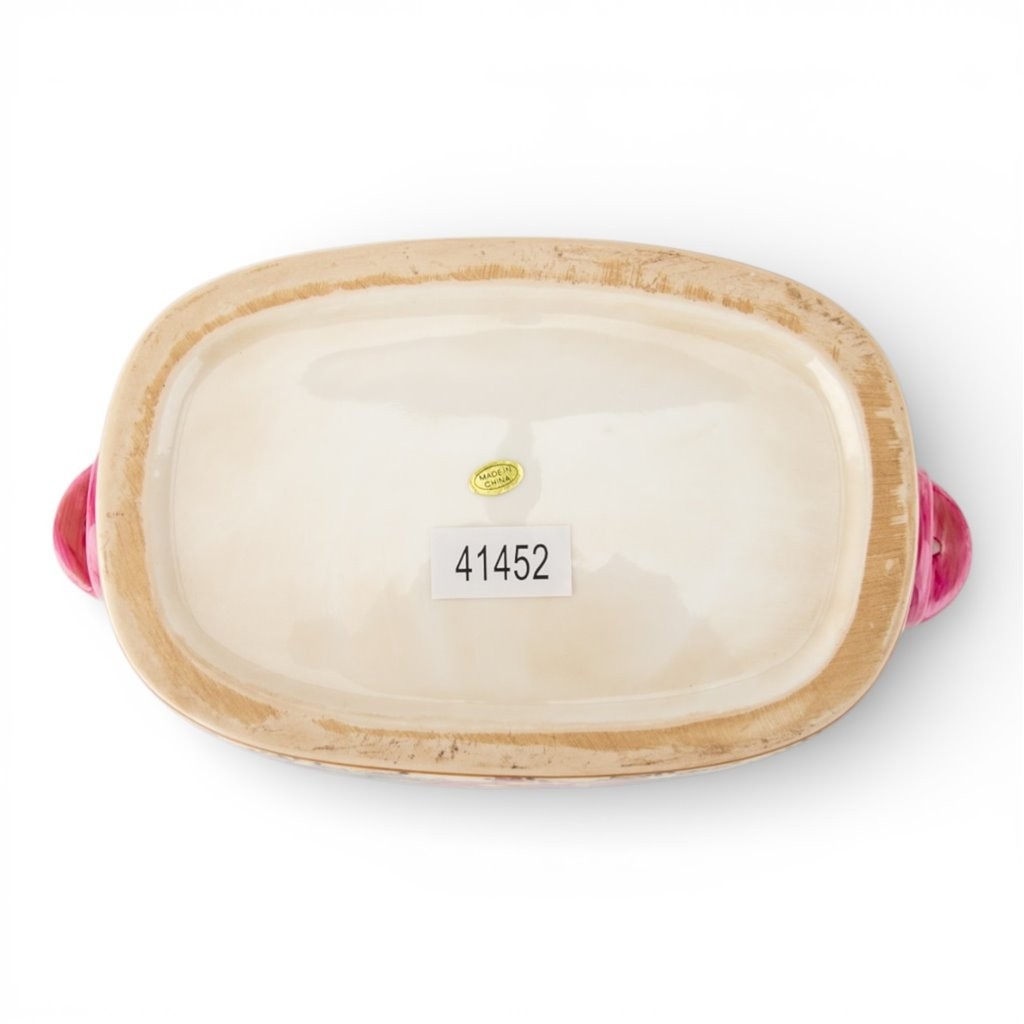 Vintage Style Small Chinese Tobacco Leaf Cachepot Planter-9.5'' x 4''H