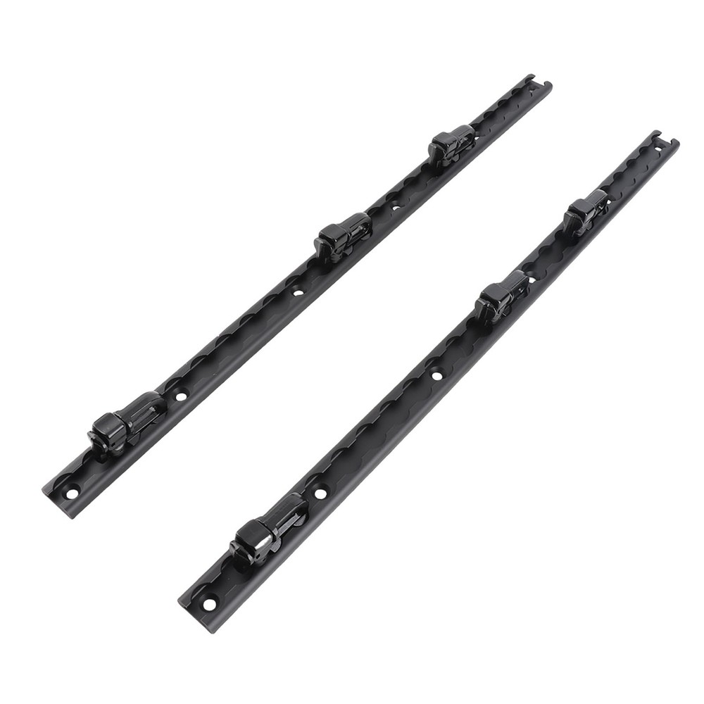 60cm L Track Tie Down System With 6pcs Double Stud Fitting Black Anodized