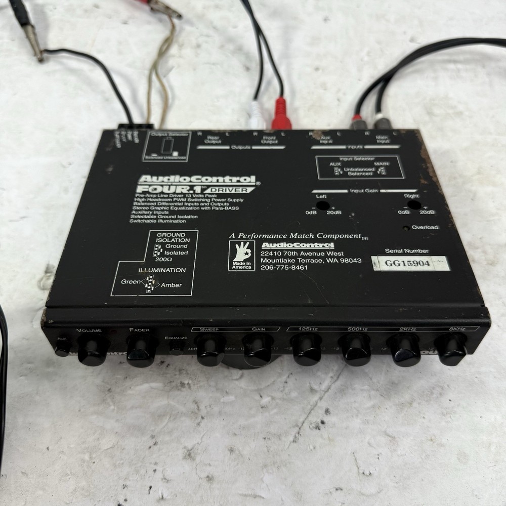 AudioControl FOUR.1 Pre-Amp Line Driver Graphic Equalizer Old School | TESTED ✅