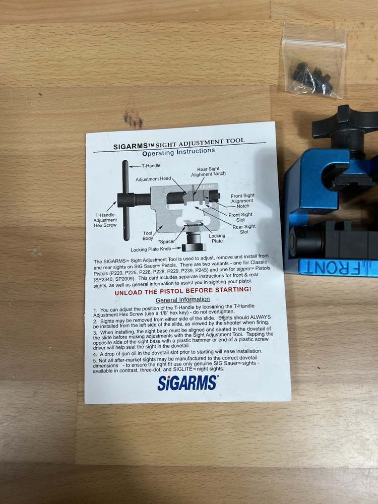 SIGARMS Sight Adjustment Tool USP097