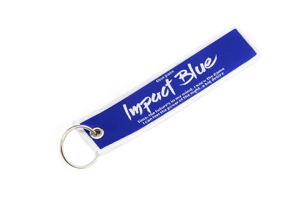 JDM IMPACT BLUE DOUBLE SIDE Racing Cell Holders Keychain Universal For INITIAL D
