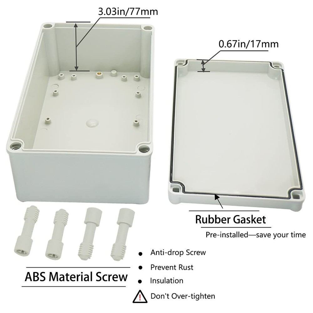Junction Box ABS Plastic Dustproof Waterproof IP67 Junction Boxes Universal E...