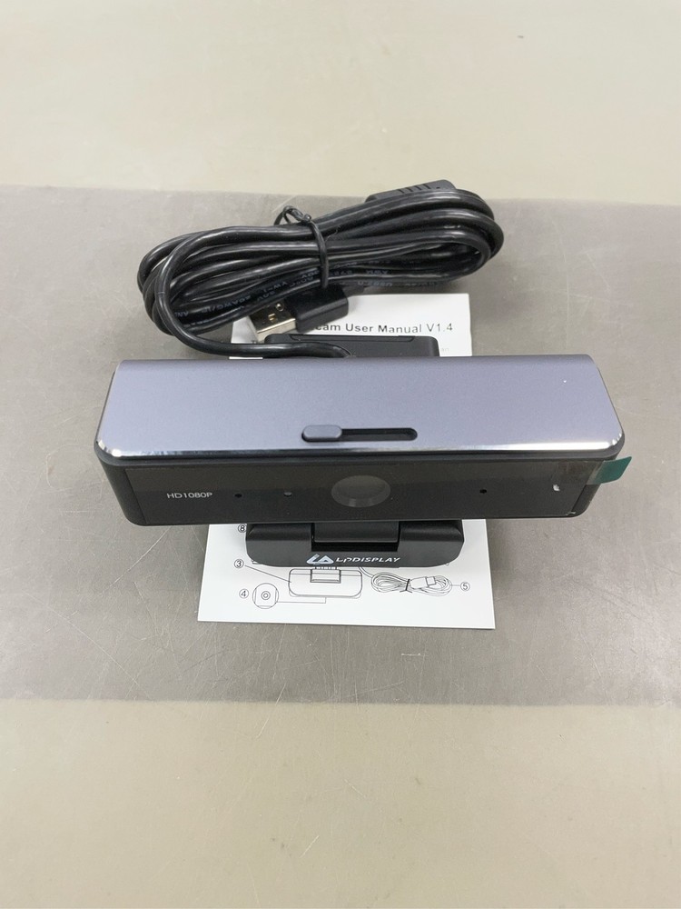 LPDISPLAY 1080P Webcam with Microphone,60 FPS USB Webcam 2 Mics Streaming with P