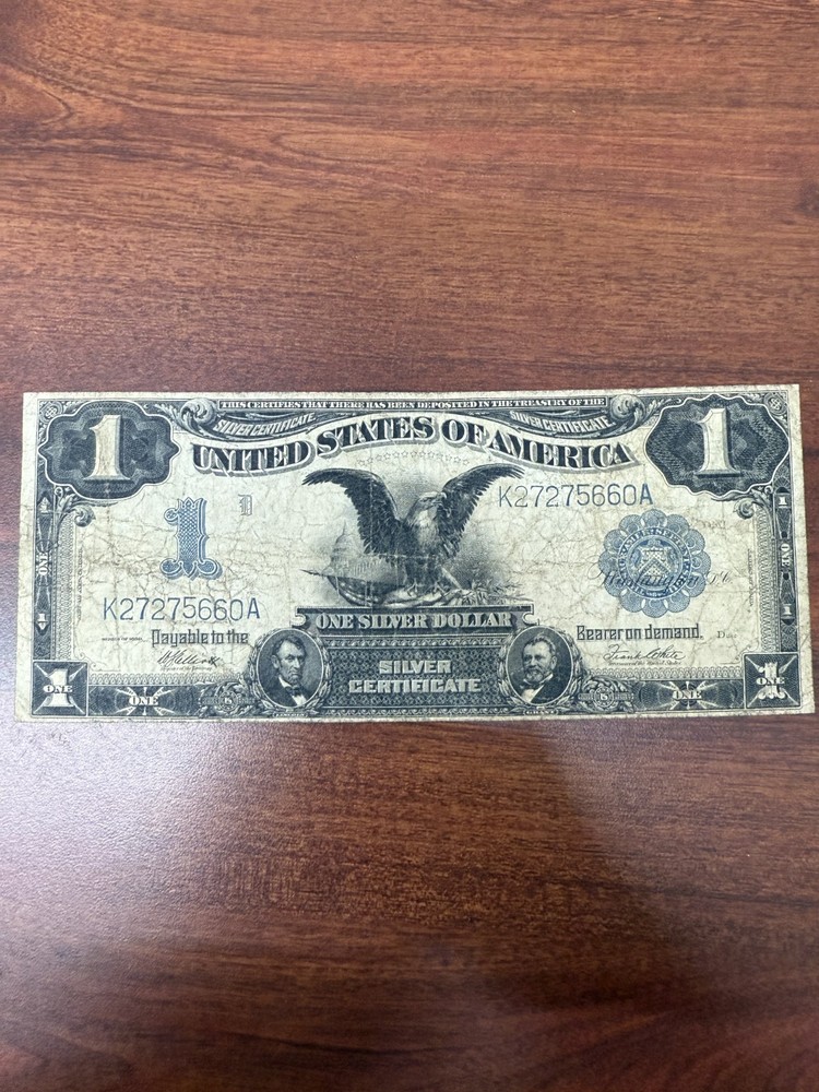 1899 1 DOLLAR SILVER CERT BLUE SEAL EAGLE BILL
