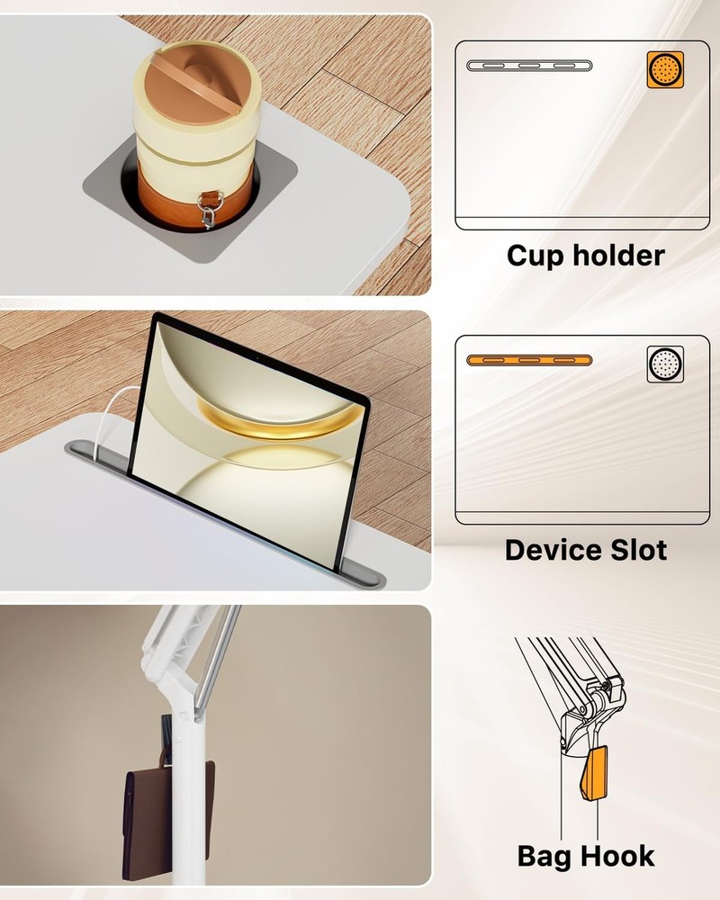 JOY worker Mobile Standing Desk, 28 inch Small Height Adjustable Rolling Lapt...