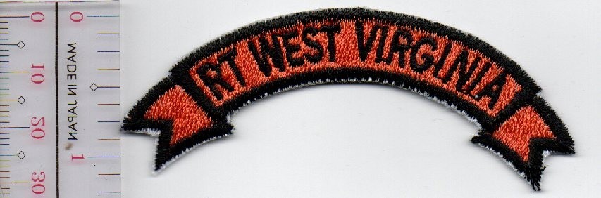 US Army  Rt West Virginia Patch tab NO TARIFF