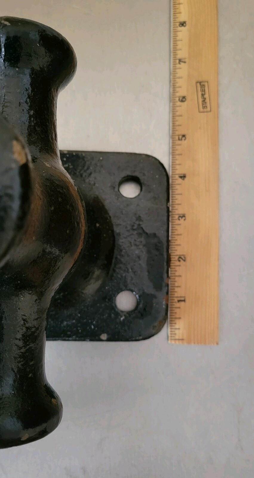 Antique Cast Iron Mooring Bitt, Sampson Post/Bollard, Cleat 4.5" X 6" Base