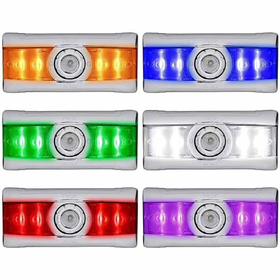 9 LED Interior Rectangular Light W/ Chrome Housing & 6 Color Option