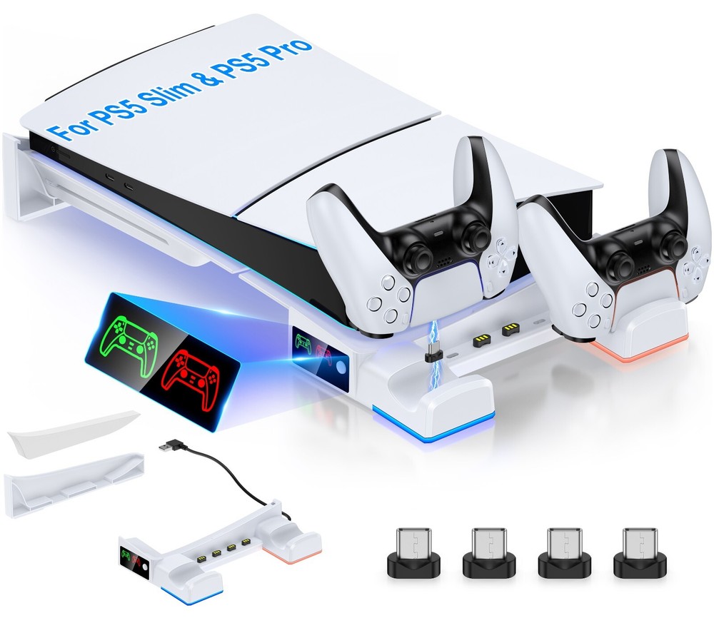 PS5 Controller PS5 Horizontal Stand Charging Stand for PS5 Pro/PS5 Slim Console