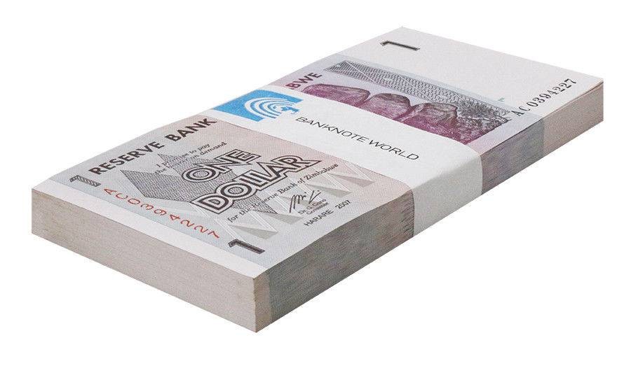 Zimbabwe 1 Dollar, 2007, P-65, UNC X 100 PCS Bundle Pack