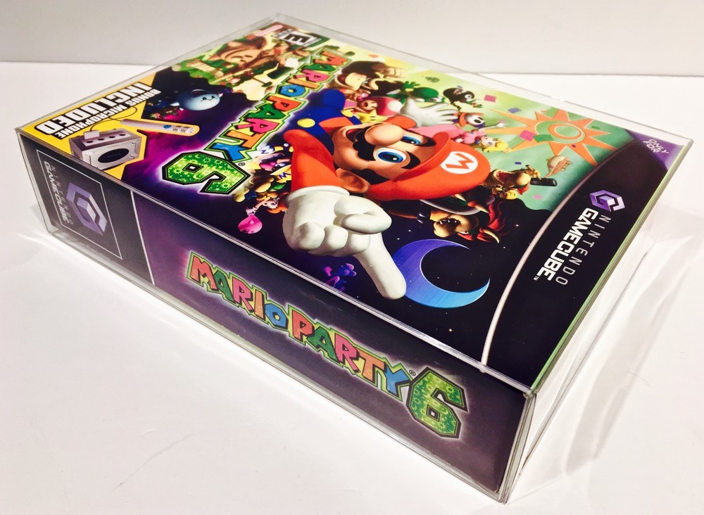 1 Box Protector For MARIO PARTY 6 7 Nintendo Gamecube Custom Display Case NTSC
