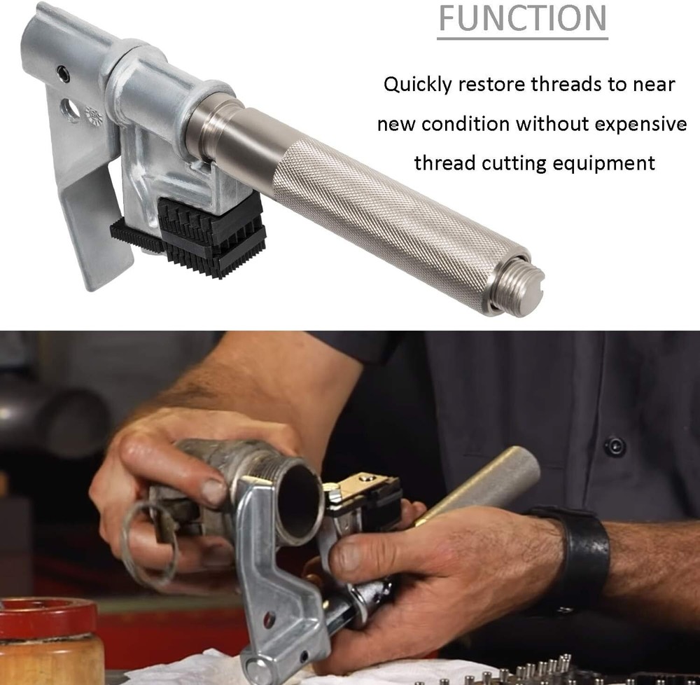 7402 Universal Outside Thread Chaser External Thread Repair Tool for 1-1/4” -5”